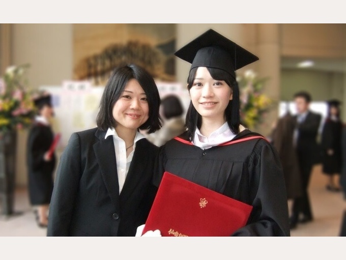 仙台白百合女子大学の卒業式にて